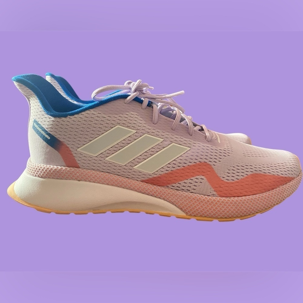 Adidas NOVAFVSE X Running Shoe, Color Pink/White Size 7.5 - Picture 2 of 7